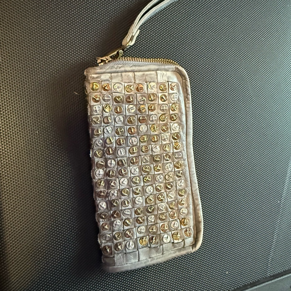 Studded Gray Wallet